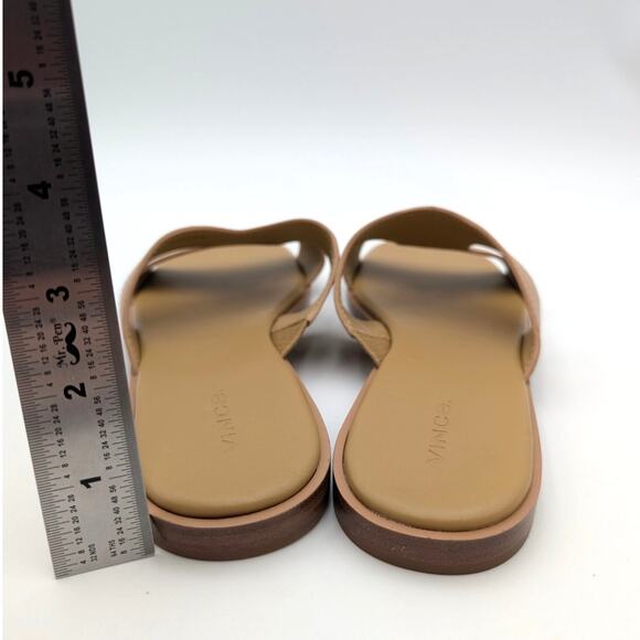 Vince Meyers Slide Sandal Women's Light Sable Beige Leather Size US9M EU40 - Picture 4 of 12